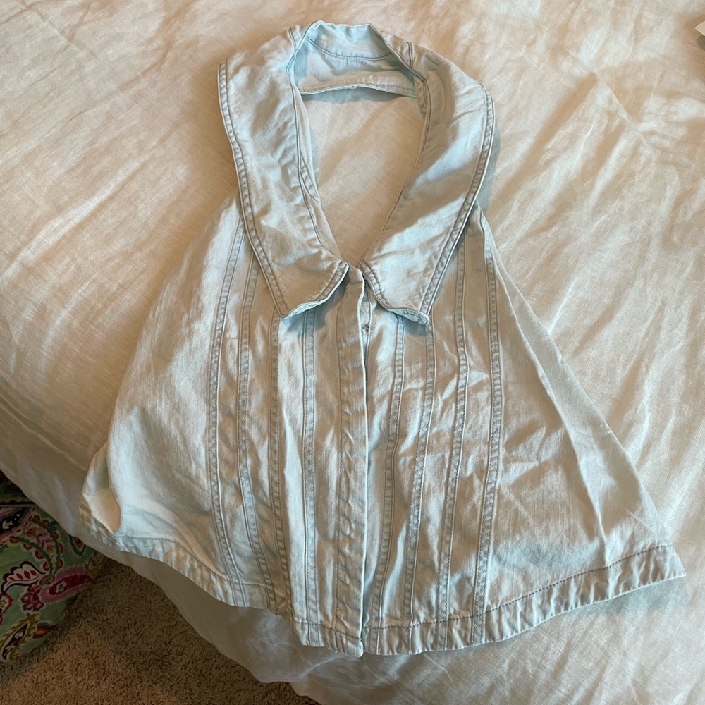 Free people denim halter top